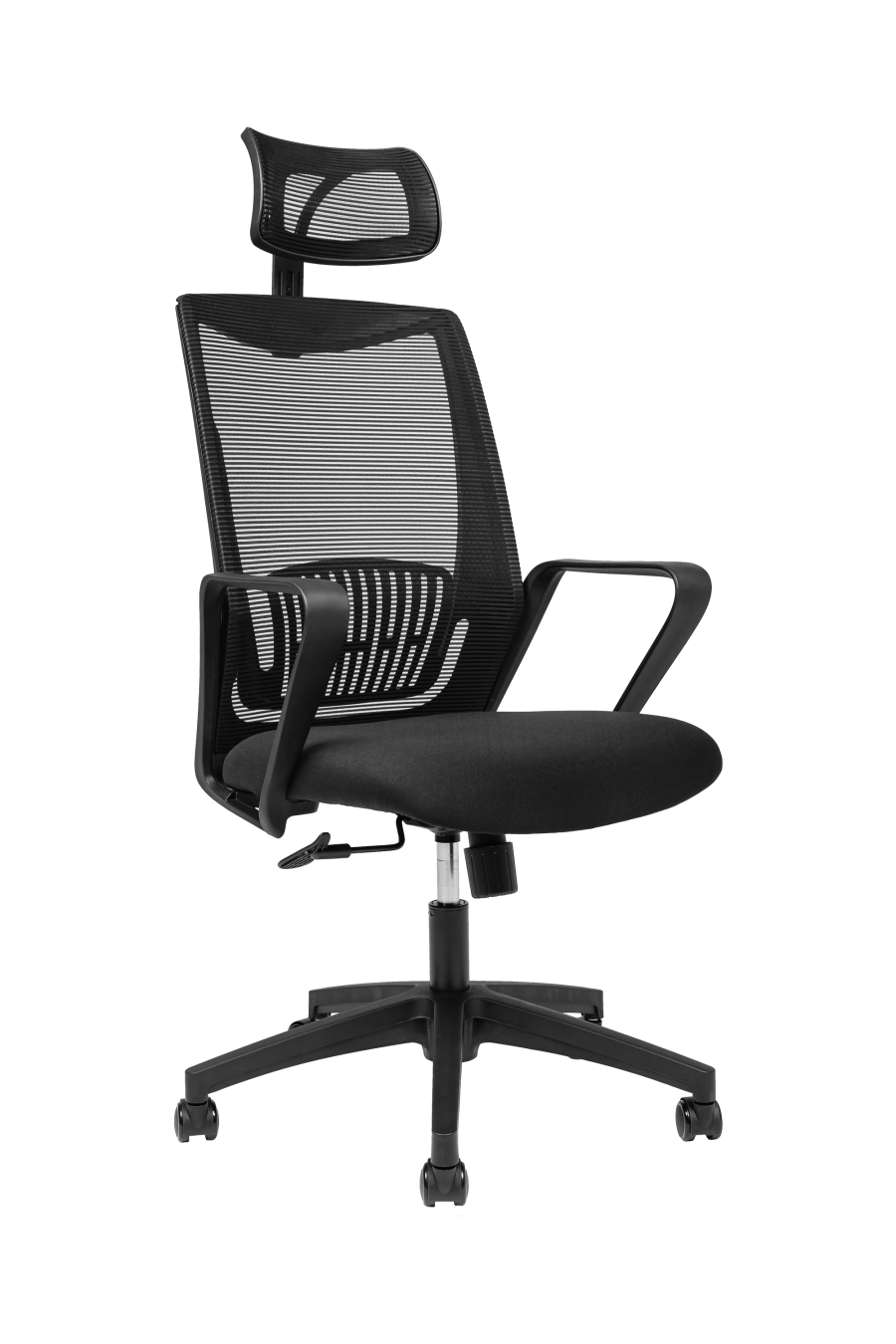 Venezia: Pentru cei ce apreciază simplitatea funcțională, CUSTÓ Venezia combină un șezut textil respirabil cu spătar din plasă acrilică, menținându-te răcoros în zilele solicitante. Suportul lombar fix stabilizează zona inferioară a spatelui, iar tetiera reglabilă pe înălțime relaxează ceafa în pauzele scurte. Cotierele fixe asigură sprijin constant, prevenind încordarea brațelor. Baza rotativă permite acces rapid la întregul spațiu de lucru, iar roțile din plastic oferă deplasare ușoară pe suprafețe dure. Designul compact îl face ideal pentru birouri de mărime redusă sau spații de studiu.