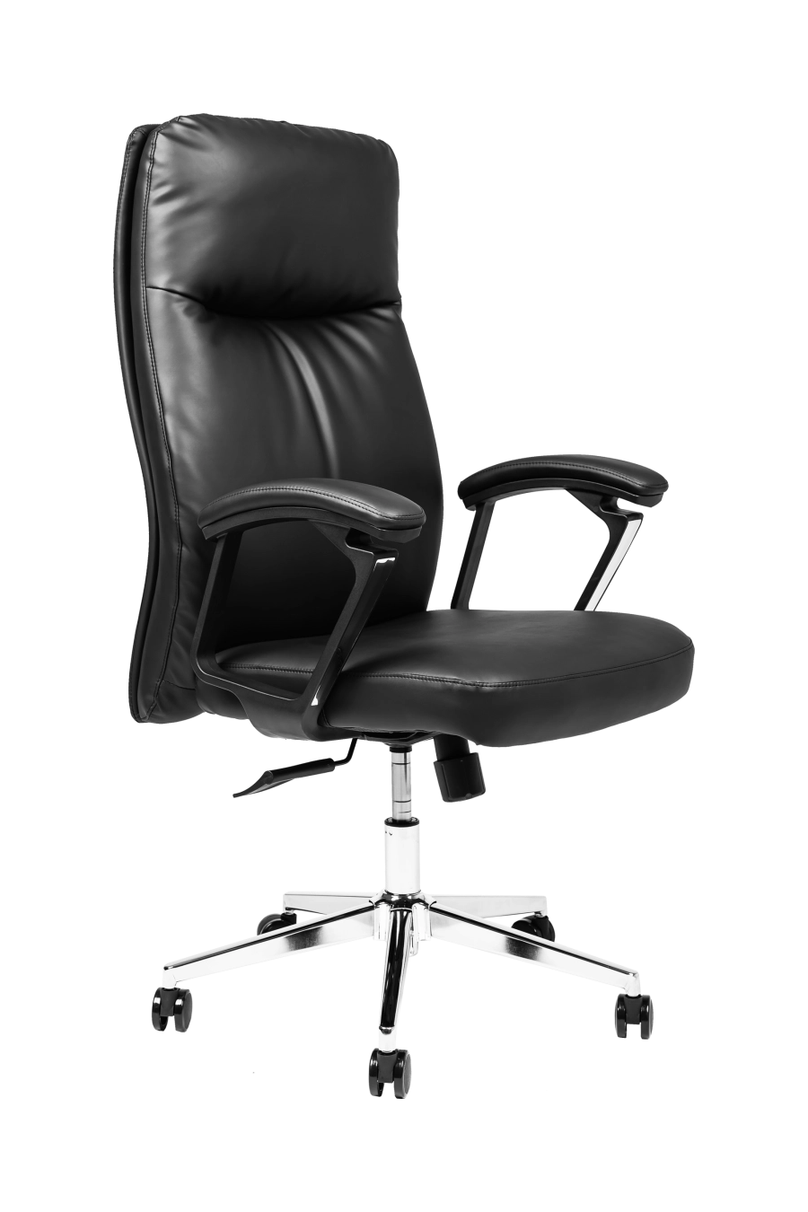 Braga: CUSTÓ Braga impresionează prin șezutul și spătarul din piele artificială ușor de curățat, oferind un aspect sofisticat fără efort de întreținere. Brațele fixe stabilizează antebrațele, prevenind suprasolicitarea umerilor. Mecanismul de înclinare permite scurte momente de relaxare între sarcini. Baza cu roți din poliuretan asigură deplasare lină, protejând pardoselile. Dimensiunile generoase și spătarul înalt oferă suport complet pe durata zilei. Ideal pentru manageri care caută eleganță clasică la un preț accesibil.