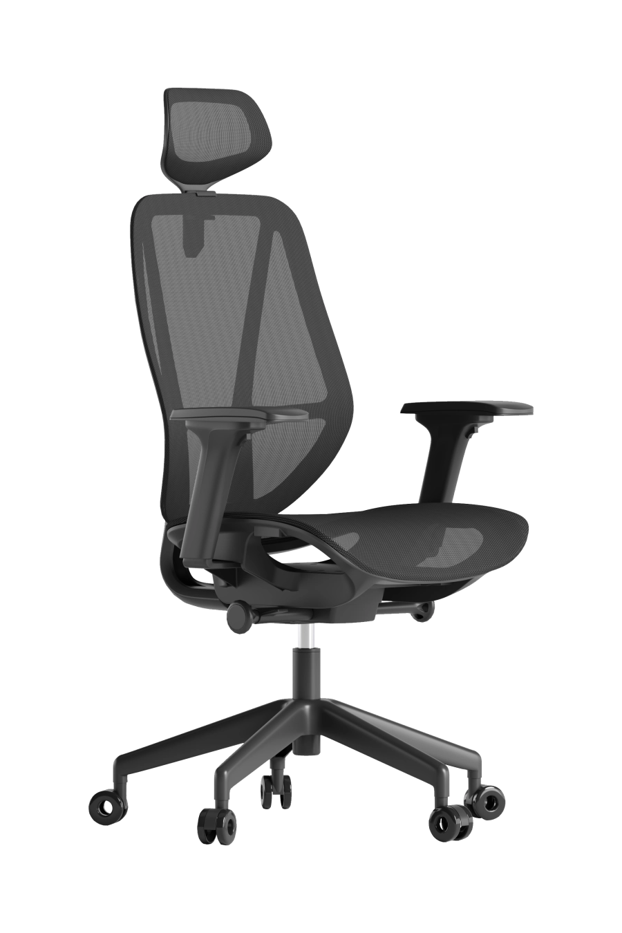 Oslo: CUSTÓ Oslo demonstrează că sustenabilitatea poate fi confortabilă: șezutul și spătarul sunt din plasă elastomerică reciclată, elastică și bine ventilată. Reglajul de adâncime al șezutului te ajută să găsești poziția optimă, iar brațele ajustabile pe înălțime reduc tensiunea la umeri. Suportul lombar fix stabilizează coloana, în timp ce tetiera fixă menține capul într-o poziție neutră. Roțile din poliuretan rulează lin și silențios, protejând podeaua. Nuanțele discrete negru-gri se potrivesc birourilor orientate spre ESG fără a compromite designul.