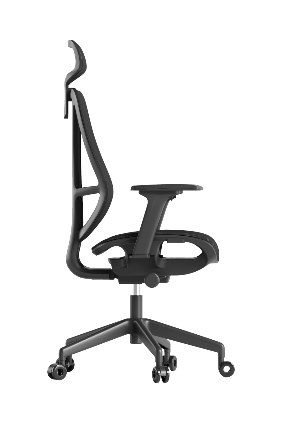 Oslo: CUSTÓ Oslo demonstrează că sustenabilitatea poate fi confortabilă: șezutul și spătarul sunt din plasă elastomerică reciclată, elastică și bine ventilată. Reglajul de adâncime al șezutului te ajută să găsești poziția optimă, iar brațele ajustabile pe înălțime reduc tensiunea la umeri. Suportul lombar fix stabilizează coloana, în timp ce tetiera fixă menține capul într-o poziție neutră. Roțile din poliuretan rulează lin și silențios, protejând podeaua. Nuanțele discrete negru-gri se potrivesc birourilor orientate spre ESG fără a compromite designul.