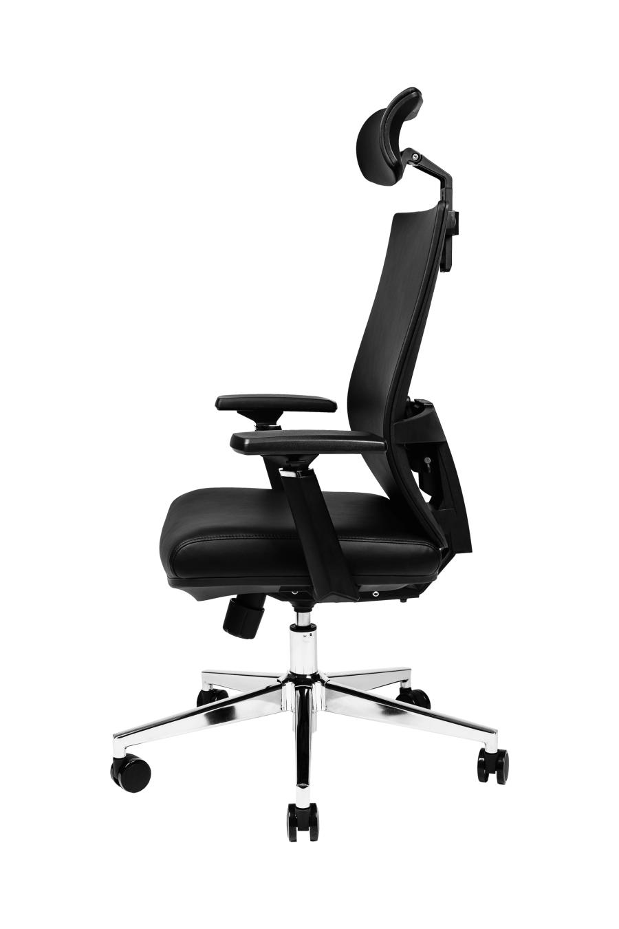 Girona: CUSTÓ Girona îmbină aspectul sofisticat al pielii artificiale cu beneficii ergonomice avansate. Suportul lombar 2D și tetiera 2D se ajustează precis, reducând presiunea pe discurile vertebrale. Șezutul glisant permite reglaj de adâncime, iar brațele 3D se aliniază rapid la poziția ideală de tastare. Spătarul larg susține întregul torace, favorizând respirația corectă. Baza rotativă și roțile din plastic garantează mobilitate fără zgârieturi. Potrivit pentru manageri care doresc confort premium în întâlniri îndelungate.