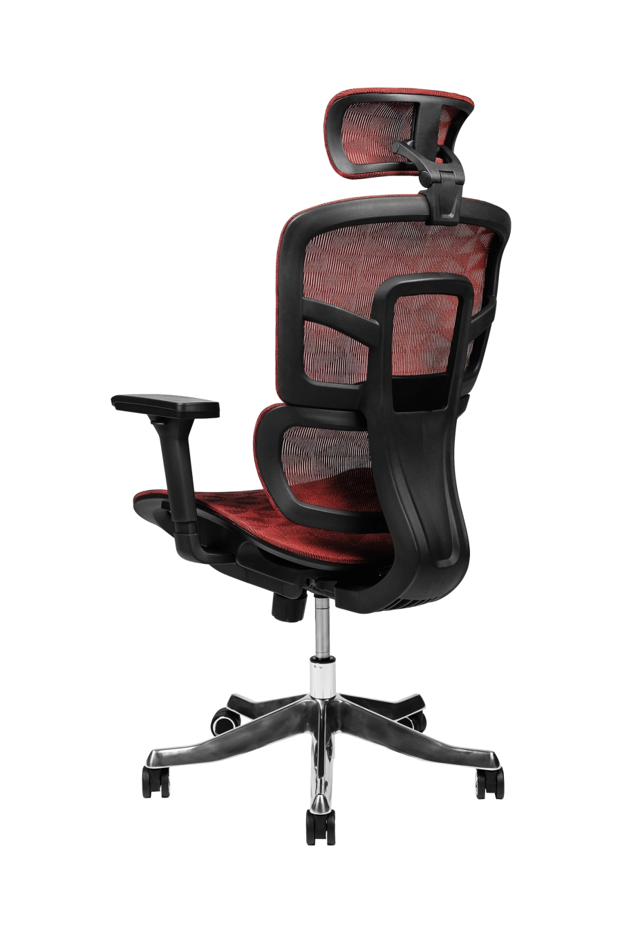 Porto: Conceput pentru reglaje la îndemână, CUSTÓ Porto combină șezutul și spătarul din plasă elastomerică ce mențin un microclimat plăcut chiar și în zilele toride. Tetiera 3D se adaptează înălțimii și unghiului capului, iar cotierele 3D permit setarea pe înălțime, adâncime și rotație. Baza rotativă ușoară și roțile din poliuretan rulează silențios, protejând pardoseala. Accentele roșii dinamizează biroul, transformând fotoliul într-un element de design care inspiră energie și creativitate.