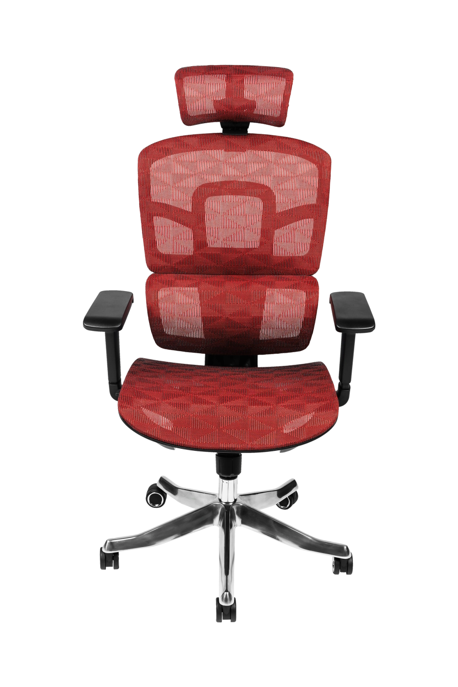 Porto: Conceput pentru reglaje la îndemână, CUSTÓ Porto combină șezutul și spătarul din plasă elastomerică ce mențin un microclimat plăcut chiar și în zilele toride. Tetiera 3D se adaptează înălțimii și unghiului capului, iar cotierele 3D permit setarea pe înălțime, adâncime și rotație. Baza rotativă ușoară și roțile din poliuretan rulează silențios, protejând pardoseala. Accentele roșii dinamizează biroul, transformând fotoliul într-un element de design care inspiră energie și creativitate.