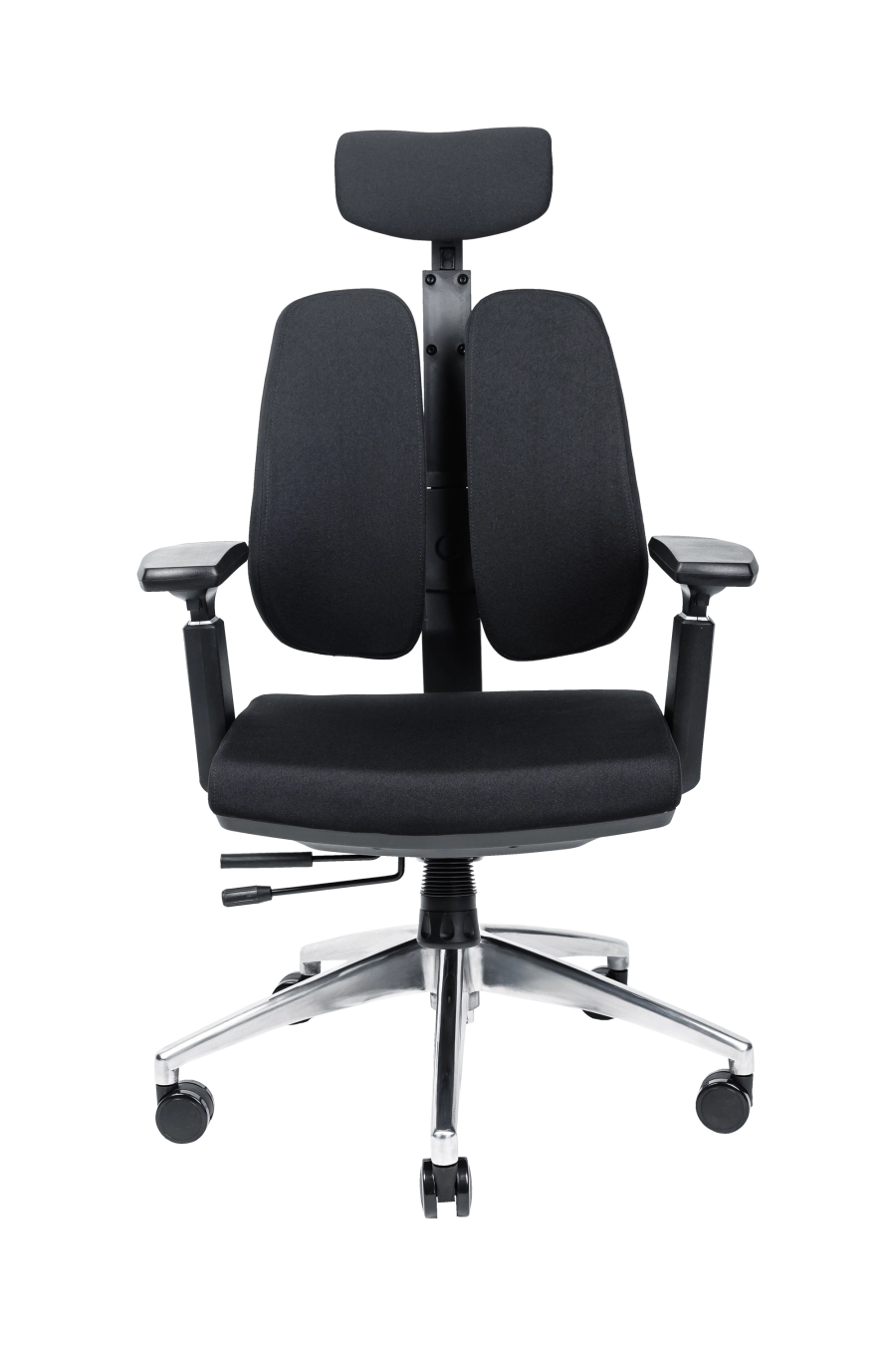 Budapesta: CUSTÓ Budapesta combină sezutul și spătarul căptușite în textil plăcut la atingere cu un suport lombar reglabil ce previne disconfortul în zona inferioară a spatelui. Poți glisa șezutul înainte sau înapoi pentru a regla adâncimea, iar tetiera 2D susține ceafa la unghiul dorit. Cotierele 3D se ajustează rapid pe înălțime, adâncime și rotație, menținând brațele relaxate la tastatură. Mecanismul sincron încurajează mișcările naturale. Roțile din poliuretan rulează lin, protejând suprafețele delicate. Ideal pentru profesioniștii care petrec ore întregi în fața calculatorului.