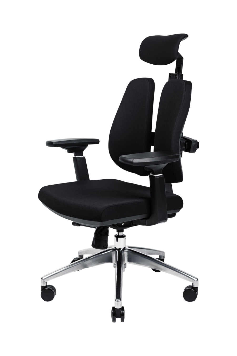 Budapesta: CUSTÓ Budapesta combină sezutul și spătarul căptușite în textil plăcut la atingere cu un suport lombar reglabil ce previne disconfortul în zona inferioară a spatelui. Poți glisa șezutul înainte sau înapoi pentru a regla adâncimea, iar tetiera 2D susține ceafa la unghiul dorit. Cotierele 3D se ajustează rapid pe înălțime, adâncime și rotație, menținând brațele relaxate la tastatură. Mecanismul sincron încurajează mișcările naturale. Roțile din poliuretan rulează lin, protejând suprafețele delicate. Ideal pentru profesioniștii care petrec ore întregi în fața calculatorului.