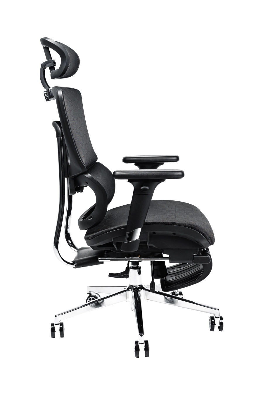 Graz: Cu șezut și spătar din plasă elastomerică, CUSTÓ Graz garantează respirabilitate și susținere elastică pe tot parcursul zilei. Tetiera 3D și brațele 3D se ajustează în fiecare direcție, iar suportul lombar fix stabilizează zona critică a spatelui. Șezutul glisant adaptă adâncimea pentru orice statură, iar suportul extensibil pentru picioare transformă pauzele într-un veritabil moment de relaxare. Mecanismul sincron urmărește mișcările naturale ale corpului, reducând oboseala. Roțile din poliuretan protejează pardoseala și se mișcă silențios.