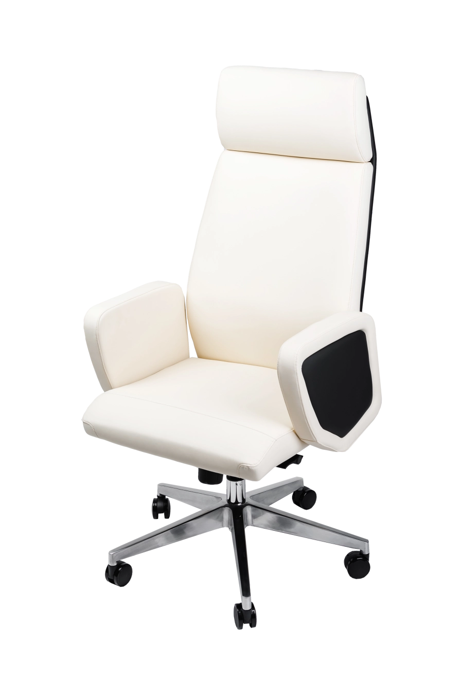 Amsterdam: CUSTÓ Amsterdam îmbină simplitatea pielii artificiale bej cu linii clasice, ideale pentru spații elegante. Tetiera fixă și spătarul înalt susțin zona cervicală, iar cotierele fixe asigură un sprijin stabil pentru antebrațe. Șezutul generos, capitonat ferm, distribuie greutatea uniform. Mecanismul de balans facilitează micro-pauzele active. Roțile din nailon glisează silențios fără a lăsa urme, protejând parchetul sau gresia. Un scaun rafinat, ușor de întreținut, perfect pentru recepții sau birouri executive care apreciază tonurile calde.