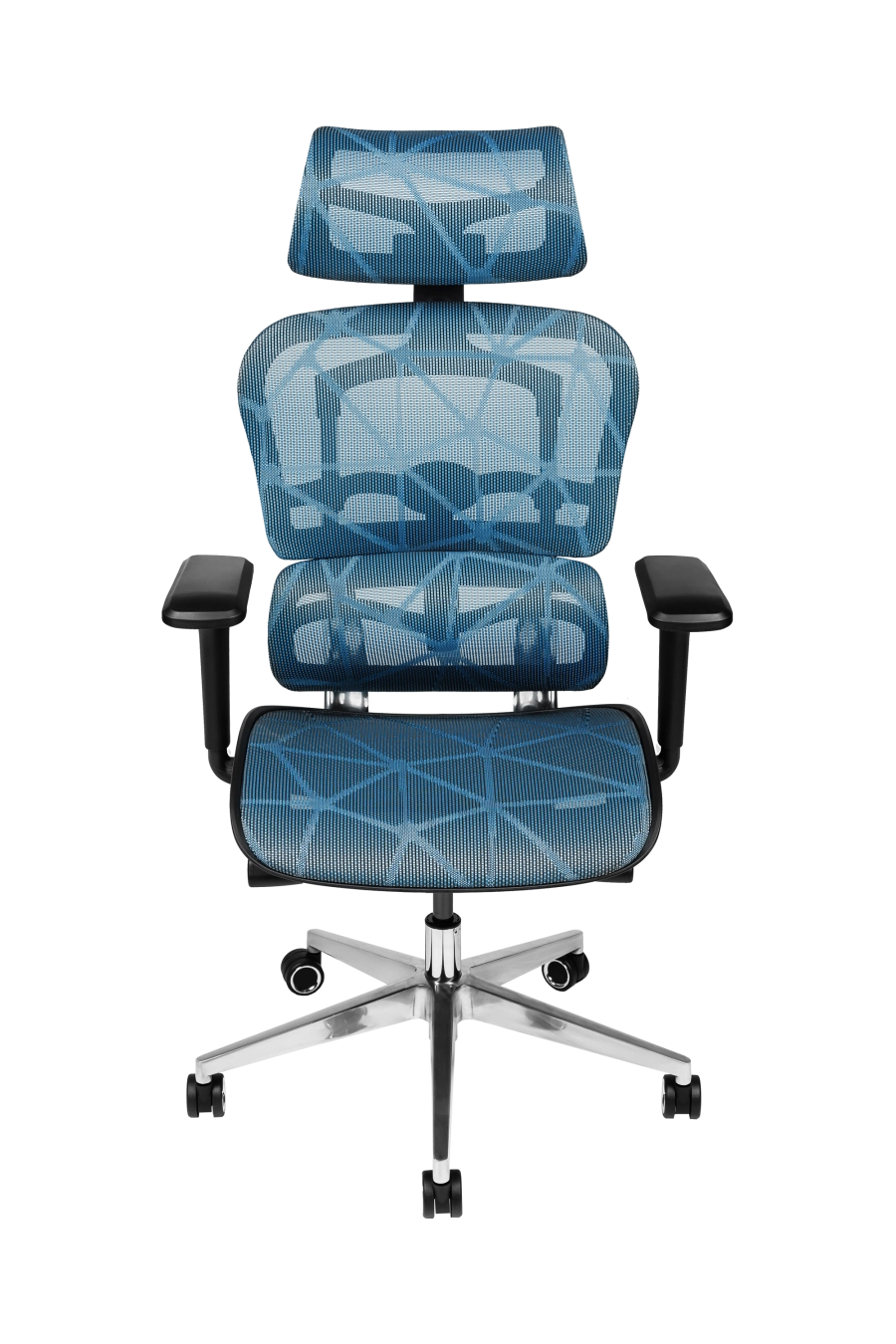 Torino: CUSTÓ Torino aduce ergonomie completă: spătar și șezut din plasă elastomerică pentru răcire constantă, spătar reglabil pe înălțime și șezut glisant pentru adâncime personalizată. Suportul lombar ajustabil reduce presiunea de pe coloană, iar tetiera 3D elimină tensiunea din zona cervicală. Cotierele 3D se adaptează tastării, prezentărilor și momentelor de relaxare. Mecanismul sincron urmărește mișcările naturale ale corpului, menținând postura corectă. Roțile din poliuretan alunecă silențios, protejând pardoseala. Finisajul albastru se potrivește spațiilor de lucru creative.