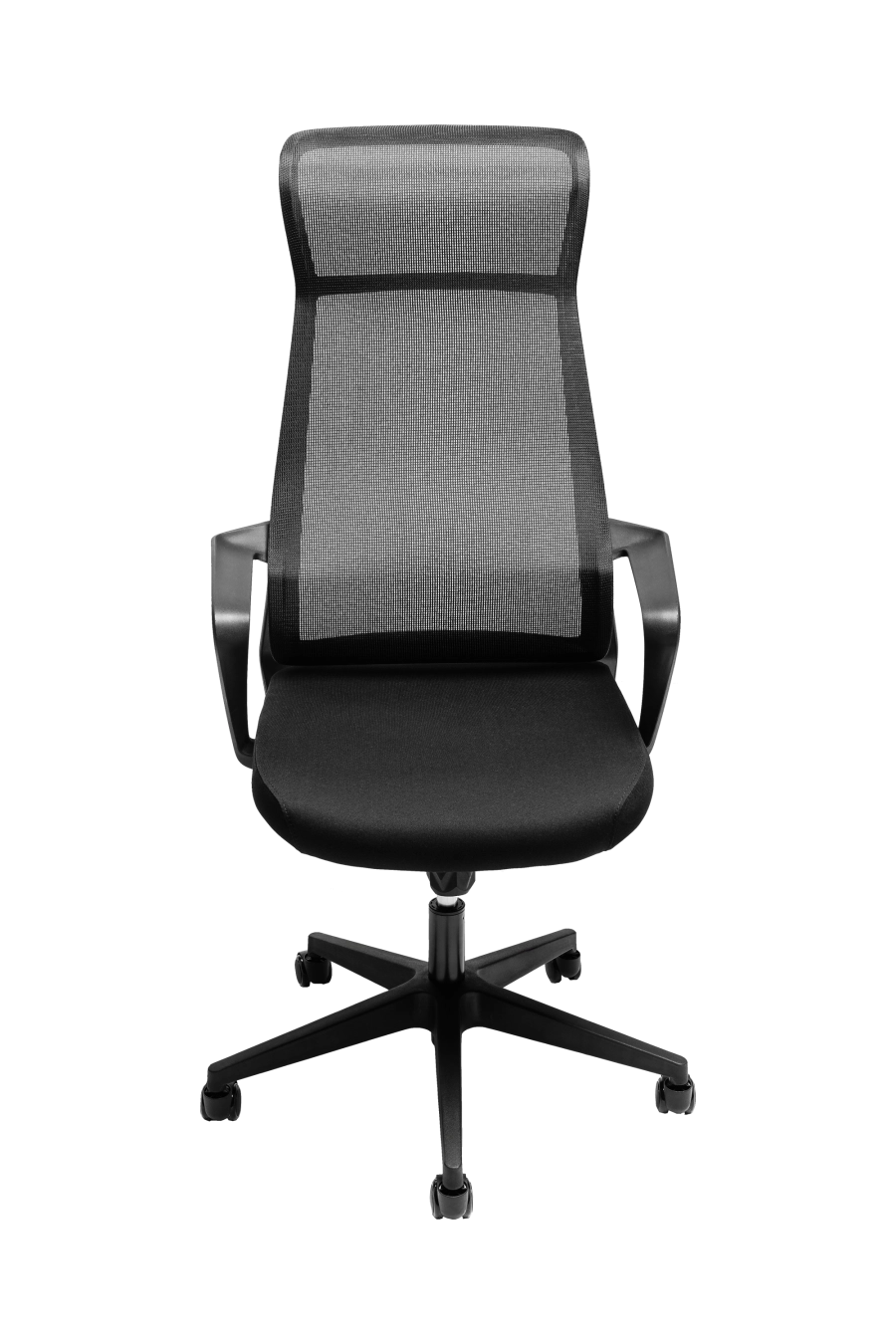 Tallin: Fotoliul CUSTÓ Tallin combină designul minimalist cu funcţionalitatea practică: şezutul din stofă conferă confort imediat, în timp ce spătarul din plasă elastomerică susţine eficient ventilarea pe durata unei zile întregi. Suportul lombar fix adaugă stabilitate şi protecţie posturală pe intervale lungi de lucru. Cotierele fixe şi mecanismul tip „fluture” cu blocare într-o poziţie simplifică utilizarea, iar baza stelată cu role din nailon asigură mobilitate lină pe suprafeţe diverse. Reglabil pe înălţime cu o capacitate de încărcare de până la 120 kg, această model în design all-black emană sobrietate şi se integrează elegant în spaţii de lucru, acasă sau la birou.