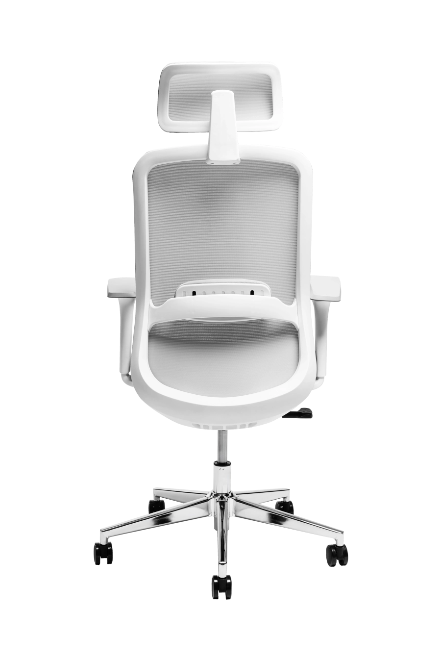 Roma: CUSTÓ Roma combină designul modern cu funcționalitatea avansată, fiind ideal pentru birouri profesionale. Șezutul tapițat din stofă oferă confort constant, iar spătarul din plasă elastomerică asigură o ventilație eficientă pe durata întregii zile de lucru. Suportul lombar reglabil pe înălțime permite ajustarea precisă pentru o susținere optimă a zonei inferioare a spatelui. Tetiera reglabilă pe înălțime oferă susținere suplimentară pentru cap și gât, iar cotierele reglabile 4D permit ajustarea în înălțime, adâncire, lățime și unghi, asigurând o poziție naturală a brațelor în orice activitate. Mecanismul multifuncțional cu blocare în trei poziții și translare a șezutului asigură flexibilitate în mișcare și stabilitate. Baza stelată din oțel cromat, echipată cu roți din poliuretan, garantează mobilitate lină și stabilitate pe diferite tipuri de suprafețe. Designul gri conferă o notă sobru-executivă, potrivită pentru birouri moderne unde confortul și profesionalismul contează.